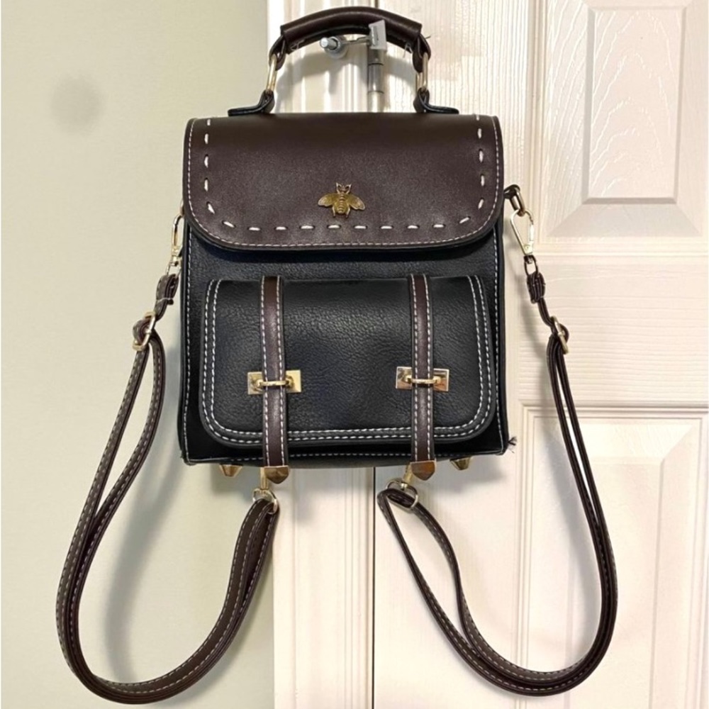Vegan Leather Backpack/Satchel